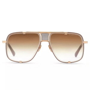 MACH-FIVE DRX-2087-I GLD BRN BRUSHED WHITE GOLD-BROWN GRADIENT SUNGLASSES