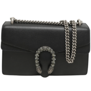 Black Leather Small Dionysus Shoulder Bag