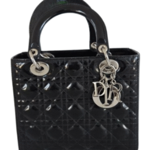 Black Patent Leather Medium Lady Dior Bag